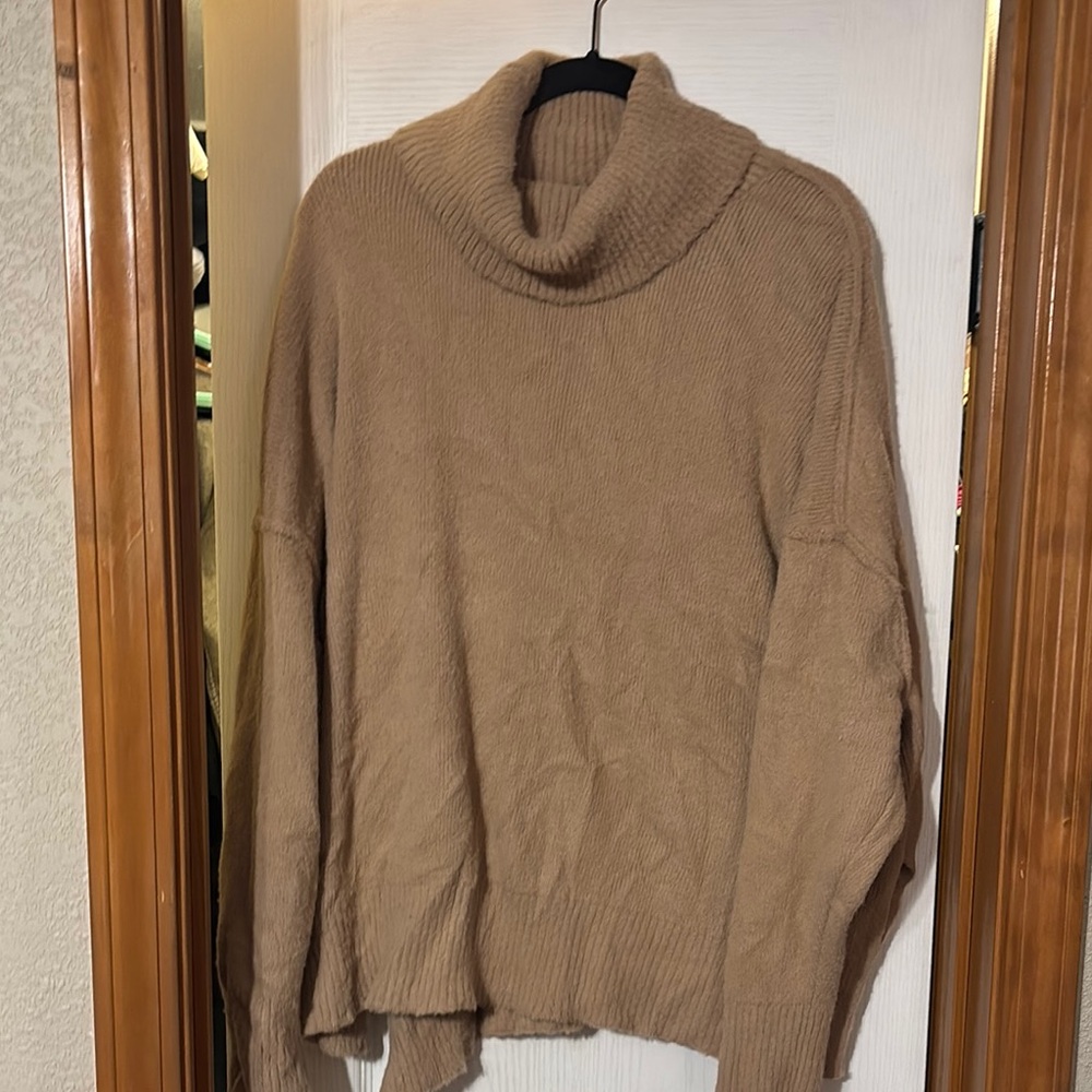 Cozy Camel Turtleneck Sweater